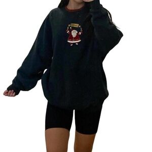 Top Stitch “Joy” Green Red Collared Crewneck VINTAGE “Ugly” Christmas Sweater